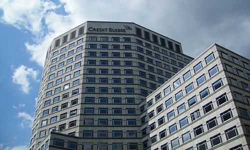 Sitz der Credit Suisse an der Canary Wharf in London
