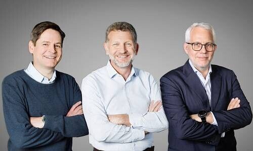 Pär Lange, Stefan Kuentz und Alexander Schlaepfer (von links), Co-Chefs von Swisscom Ventures (Bild: Swisscom)
