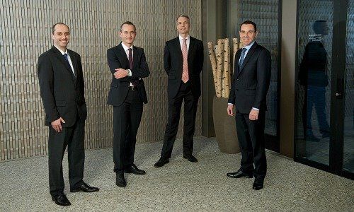 Geschäftsleitung: , 	Pierluigi Turla,	René Kurz, Lionel Baschung, Oliver Jaussi (Bild: schweizeraktien.net)		