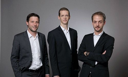 Amnis-Gründer (von links nach rechts) Robert Bloch, Philippe Christen Michael Wüst
