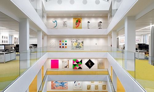 Die Bank Syz verfügt über eine riesige Kunstsammlung, die am Sitz in Genf ausgestellt ist.