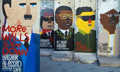 Graffitis an den Überresten der Berliner Mauer (Bild: Shutterstock)