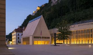 Regierungs- und Landtagsgebäude in Vaduz, Liechtenstein