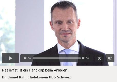 Dr. Daniel Kalt, Chefökonom UBS Schweiz