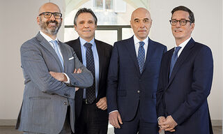 Direzione Generale di BPS (Suisse) Da sinistra a destra: Roberto Mastromarchi, Paolo Camponovo, Mauro De Stefani, Alberto Donada (Immagine: BPS Suisse)
