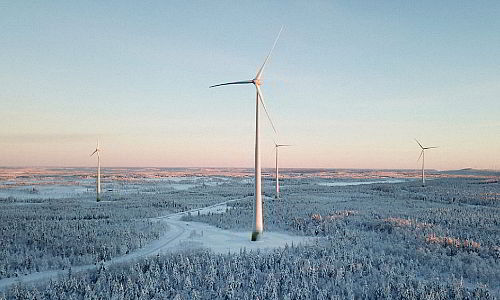 Windpark in der schwedischen Provinz Norrbotten