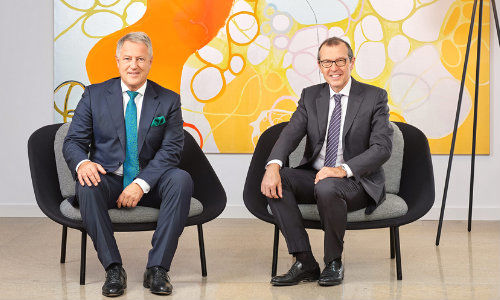 Mobiliar-Präsident Urs Berger (links) und CEO Markus Hongler