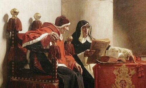 Der Papst und der Inquisitor (Gemälde von Jean Paul Laurens, 1882)