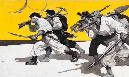 «Die Schatzinsel» von Robert Louis Stevenson, Illustration von von N. C. Wyeth (Bild: Brandywine River Museum of Art)