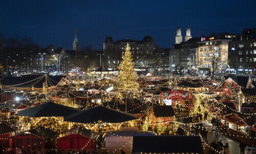 Weihnachtsmarkt in Zürich (Bild: Keystone)