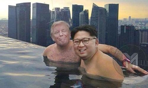 Donald Trump und Kim Jong-un (Bildmontage: #untrump2sg)