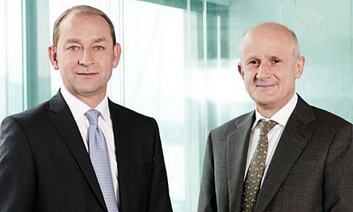 CEO André Rueegg and Chairman Thomas von Planta (from left to right)