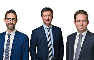 Vorsorgespezialisten, Bank CIC, Olivier Maillard, Mario Geniale und Noam Rey (von links nach rechts) Bild: zvg