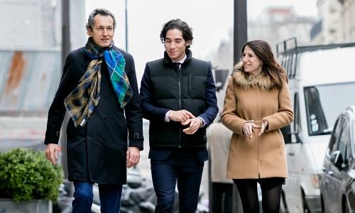 Das Asmodee-Deal-Team: Etienne Haubold, Olivier Meline und Samantha Schwartz von LGT European Capital