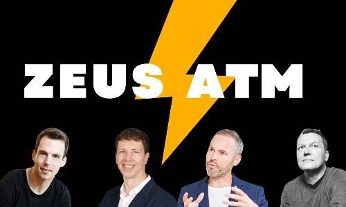 Alain Imhof, Dominik Spicher, Rino Borini, Patrick Widmer (von links), Gründer Zeus ATM (Bild: Zeus ATM)