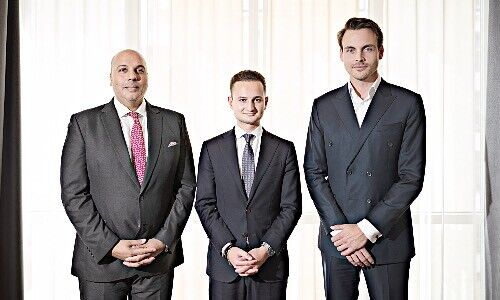 Arsalaan Bessarat-Shirazi, Nicolas Khoury und  Daniel Rost (von links), VT Wealth Management (Bild: VT)