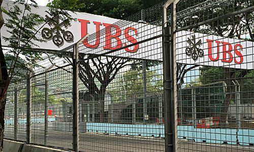 UBS-Werbung in Singapur