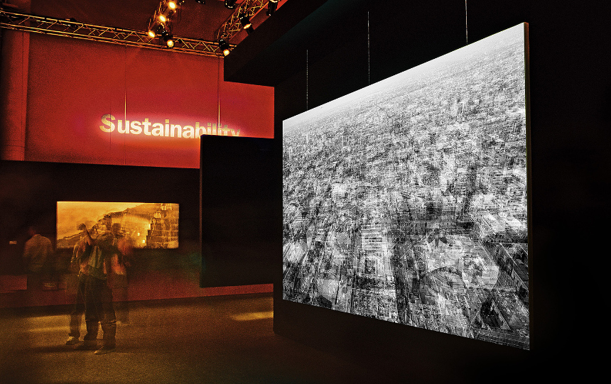 Ausstellungsansicht Michael Najjar, netropolis | são paulo, 2003-2006, Venedig Biennale – 10th International Architecture Exhibition