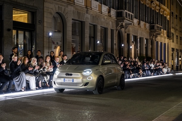 2025 Fiat 500e Giorgio Armani Collector’s Edition in Greige (European model shown)