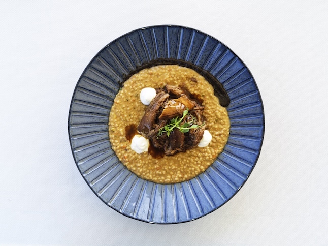 Trahanoto im Restaurant Flame, Costa Navarino