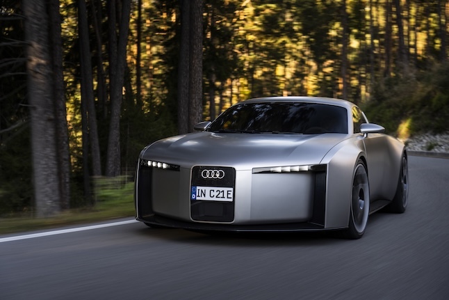 Audi Concept C - outdoor dynamic photo, exterior, three-quarter front view